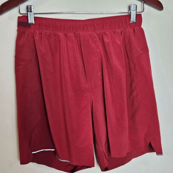 Lululemon “Surge Short 6” Inseam with Liner Shorts Men’s Red Size Small - Picture 1 of 4